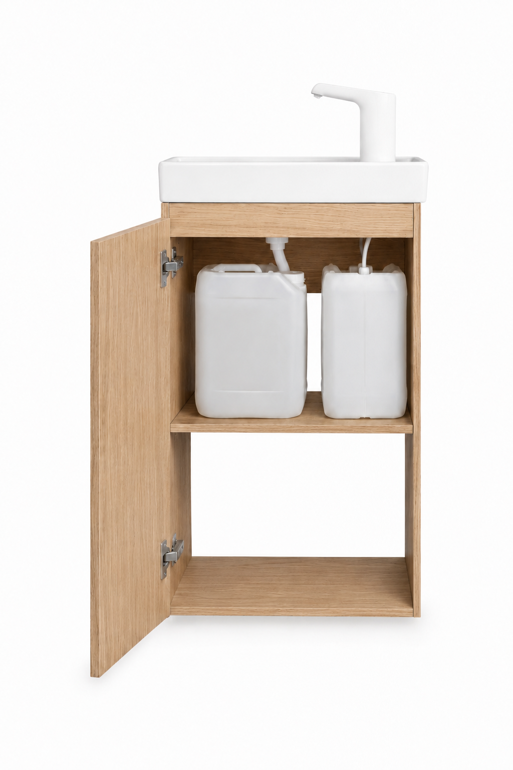 PRÉCOMMANDE - Lavabo sans plomberie - Lave-mains autonome – Sans arrivée d’eau, prêt à l’emploi - BOIS