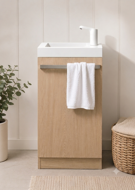 Lavabo autonome en bois sans plomberie – Lave-mains sans arrivée d’eau, prêt à l’emploi