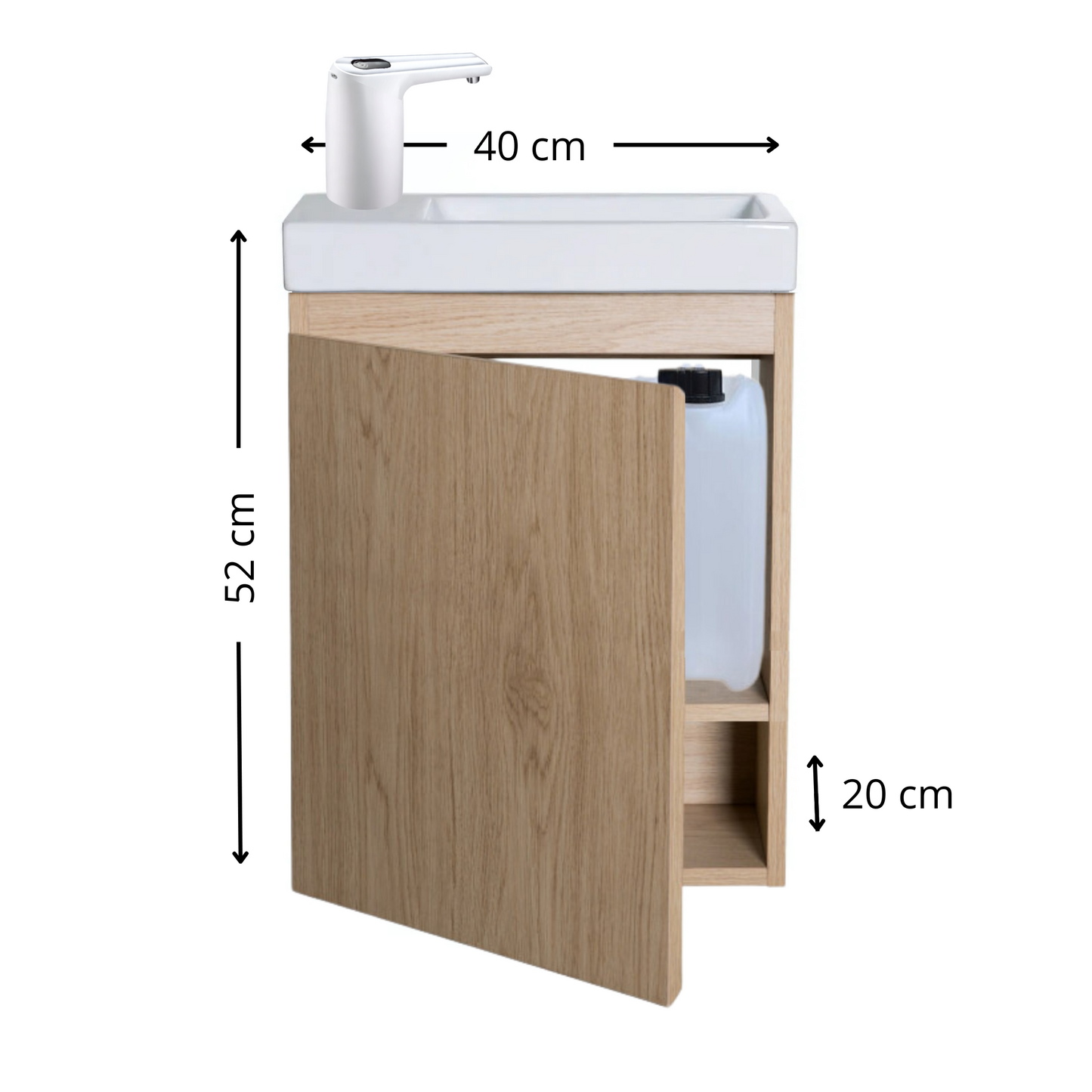 Lavabo Montessori évolutif pour enfant de 2 ans à 8 ans - mobile et autonome en eau - BOIS