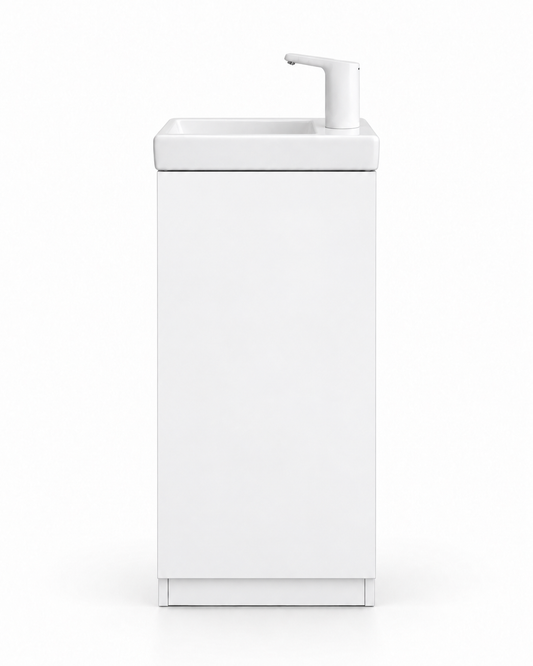 Lavabo autonome Blanc sans plomberie – Lave-mains sans arrivée d’eau, prêt à l’emploi