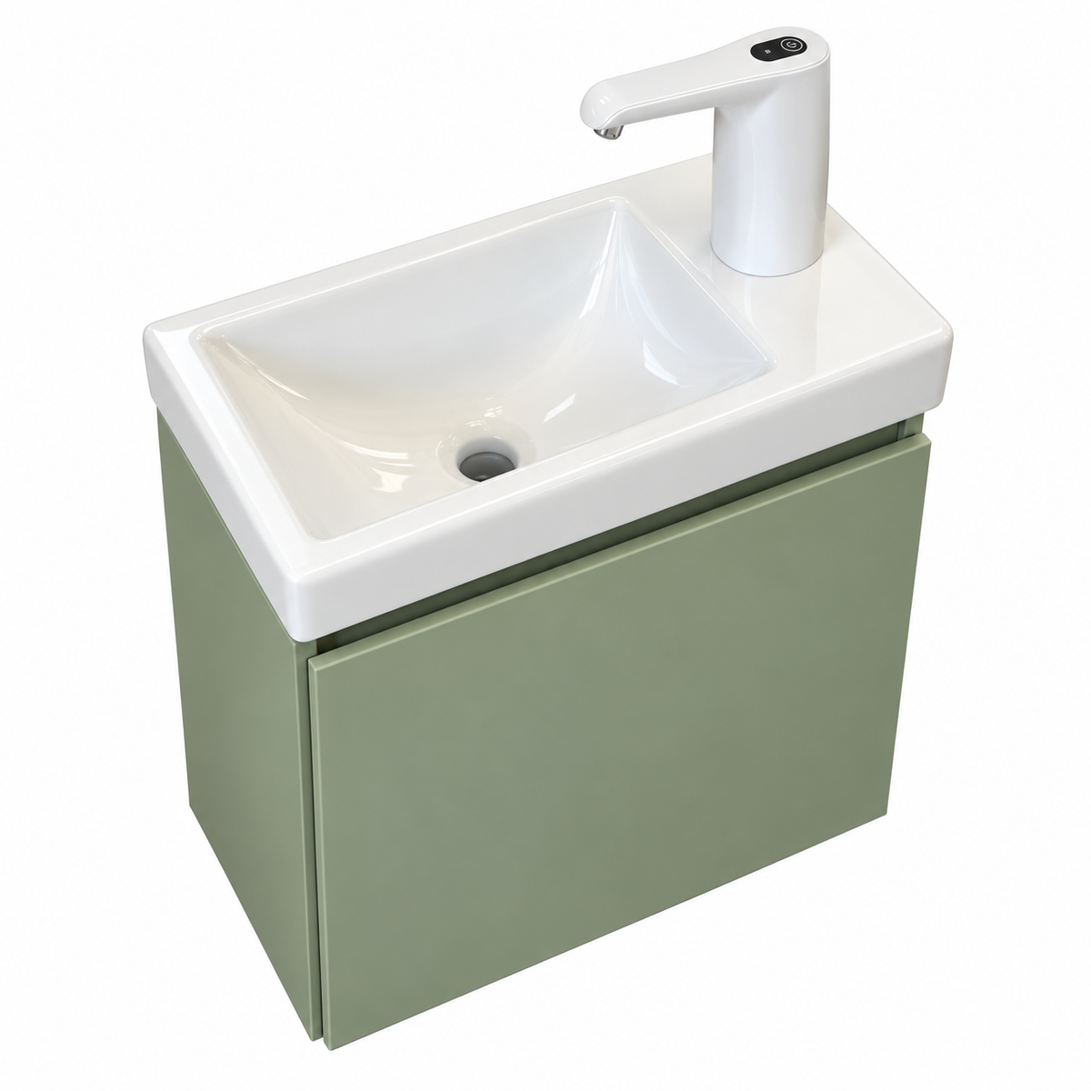 Lavabo portatile per bambini verde salvia con serbatoi d’acqua senza impianto idraulico